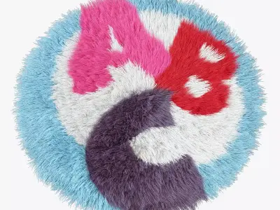 Carpet children A-B-C round 3D model