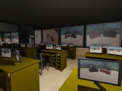 Talk Show Studio Low-poly 3D model