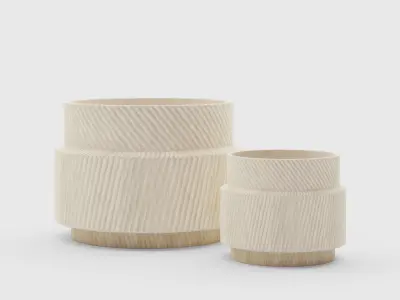 Asher Ceramic Planters 3D model