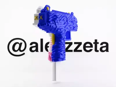 Kaws Uzi BFF Half Flayed Open Textured Low-poly 3D model