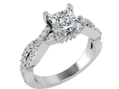 Princess Twisted Ring 3574 3D print model