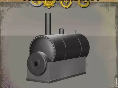 Steampunk Boiler 3D model