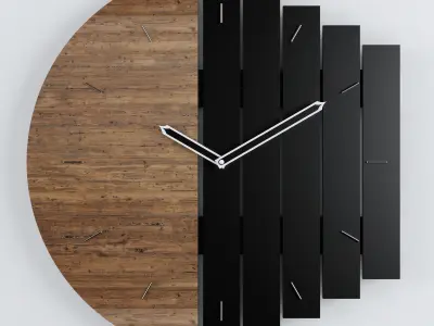 Wood Clock 3D model