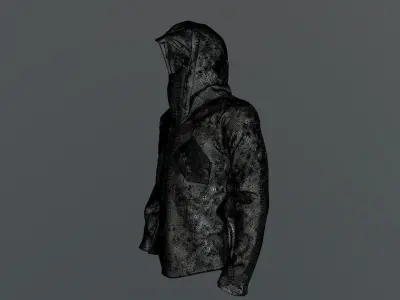 NIKE TECHWEAR  HOODED JACKET PBR Low-poly 3D model