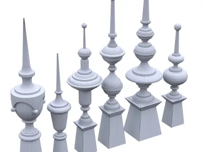 Architectural Metal Finials 0098 13-18 3D model