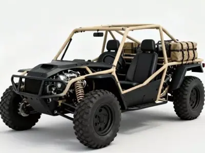 Light Fast Attack Desert Buggy 3D Model Low-poly 3D model