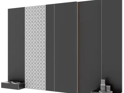 Headboard wall panel 007 3D model