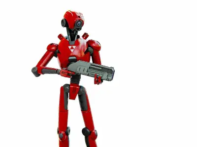BATTLE DROID X-5000 Rigged for Unreal Engine - Unity - MIXAMO  3D model