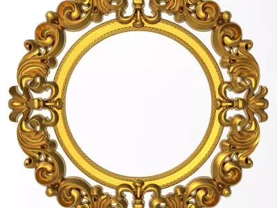 Carved Picture Frame 3D model