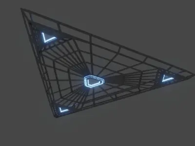 Triangle UFO Free low-poly 3D model