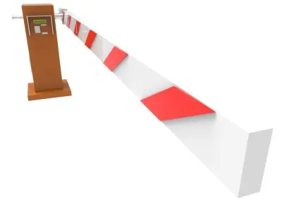 Road Barrier Low-poly 3D model