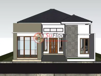 House 9x12m code 512 - Sketchup 3D model 3D model 3D model