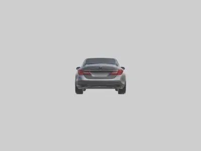 Hightech Performance Sedan model Low-poly 3D model