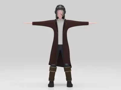 Character Drito Rigged  Engineering Classic  Low-poly 3D model