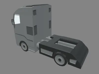 Low Poly Truck 03 Low-poly 3D model
