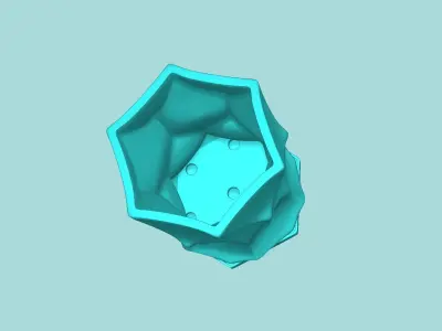 Vase 13 with Plate - Simple Plant Pot - Home Decor 3D print model