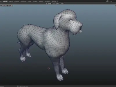 GREAT DANE Low-poly 3D model
