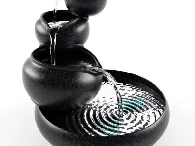 Indoor waterfall 3D model