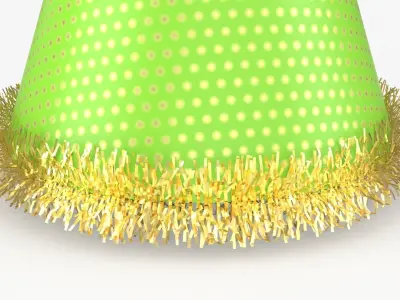 Party hat green 3D model