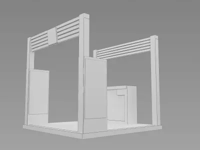 Booth Exhibition Stand a422b 3D model