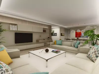 Modern TV Unit - Rimadesio Low-poly 3D model