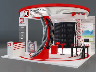 Booth Exhibition Stand a157 3D model