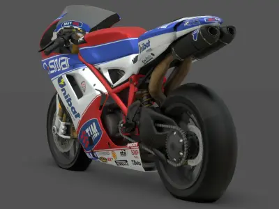 Ducati 1098R  Italian Superbike 3D Model Low-poly 3D model