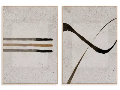 Abstract Painting Frame set 3D model 335