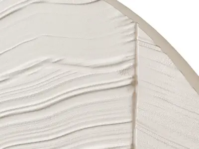 Round abstract plaster painting 3D model