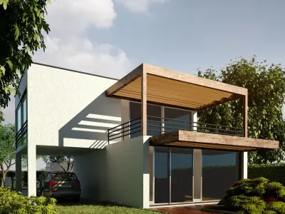 Minimalist House Low-poly 3D model