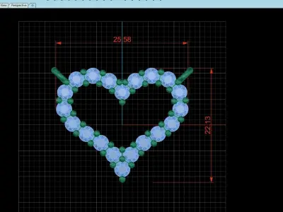 Pendant Heart Style 05 3D print model