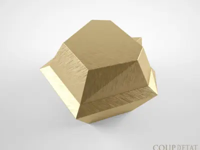 Coup d Etat Kryptonite Brass side table 3D model