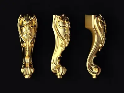 leg High quality 3d models for processing on a cnc machine 3D model