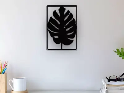 Leaf Wall Art 3D print model 11