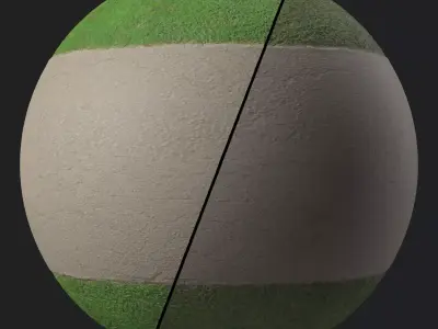 Asphalt Materials 01- By Grass - Sbsar Pbr 4k Seamless Texture