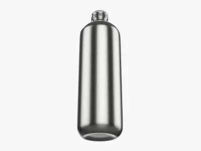 Bottle with cap metal large 3D model