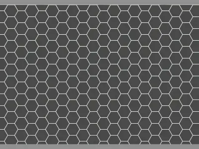 Futuristic Sci-Fi Hexagonal Tiles Floor Low-poly 3D model