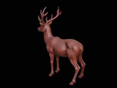Deer Animal Sculpture 3D print model get