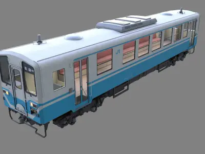 Yosan Line KiHa 32 train 4K Texture PBR 3D model