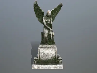 statue 3 of angel Low-poly 3D model purchase