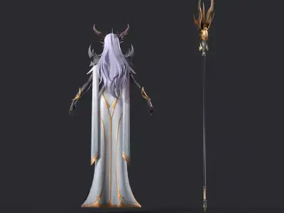 Dragon mother Low-poly 3D model