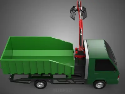 GRAPPLE TRUCK WOOD LOG TREE LOADER CRANE LIFT GRABBER PICKUP CAR 3D model