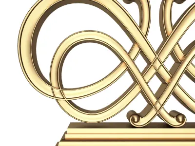 Luxury Console Table 03 Low-poly 3D model