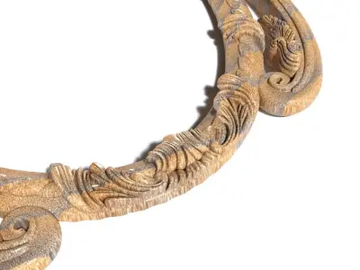 Frame-030 gold ornate frame 3D model