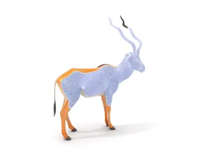 Elegant Antelope model pack Low-poly 3D model