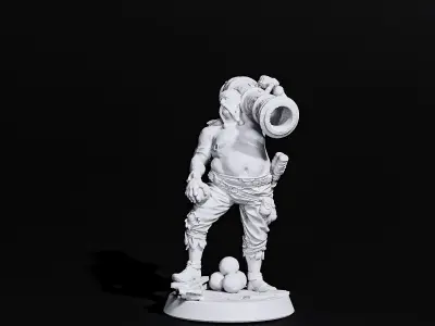 cannon pirate 3D print model