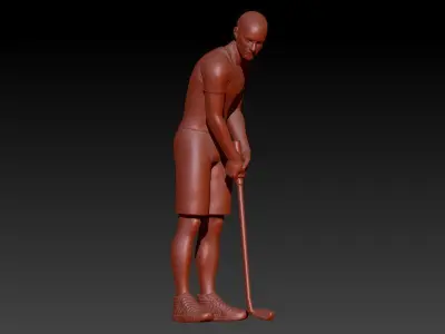 Golf Player Pendant  3D print model