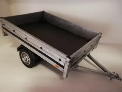 3d printable trailer for scale model cars - Hi poly 3D print model