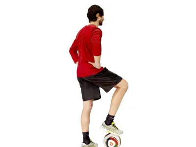 Standing Footbal Player SMan0312-HD2-O04P01-S Low-poly 3D model