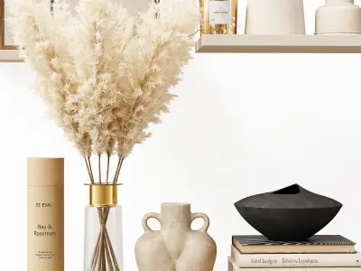 Decorative Set 203 Low-poly 3D model